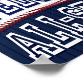 野球パーティーウェルカムオールスターサインプリント ポスター (角)