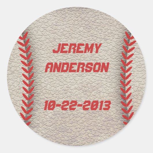 野球パーティーシール ラウンドシール (正面)