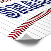 野球パーティースナックサインプリント ポスター (角)