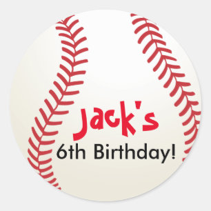 野球パーティースポーツ誕生日シール ラウンドシール