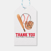 野球パーティーバースデースポーツメッセージカード ギフトタグ (正面)