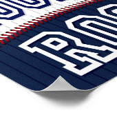 野球パーティーロッカールーム標識プリント ポスター (角)