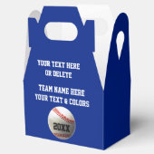 野球パーティー好意バッグボックスあなたのテキスト、色 フェイバーボックス (オープン)