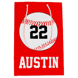 野球パーティー選手の名前、番号、カラー抱き枕 ミディアムペーパーバッグ