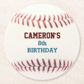 野球パーティー ラウンドペーパーコースター (正面)