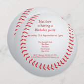 野球パーティー 招待状 (正面/裏面)