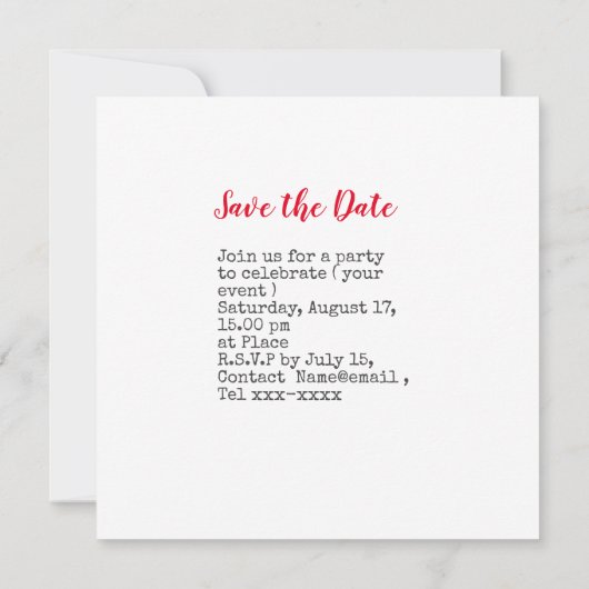 野球ビールでパーティーの日付を保存 セーブザデート (裏面)