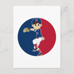 野球ピッチャーのはがき ポストカード