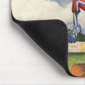 野球ピッチャーオンマウンドby Jay Throckmorton マウスパッド (コーナー)