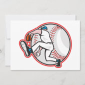 野球ピッチャー招待状 招待状 (正面)