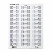 野球ピンストリペス差出人住所ラベル ラベル (フルシート)