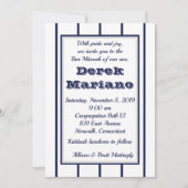 野球ピンストリペス招待状 招待状 (正面)