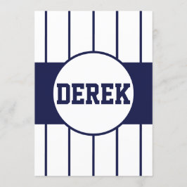 野球ピンストリペス招待状 招待状