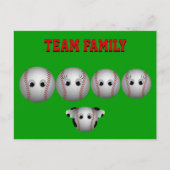 野球ファミリーカスタム ポストカード (正面)