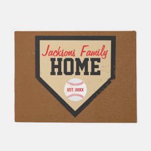 野球ファミリーホームプレート名と年 ドアマット