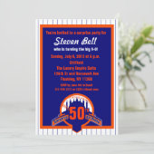 野球ファンのびっくりパーティ50 招待状 (スタンド正面)