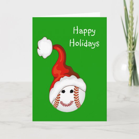野球ファンのクリスマス シーズンカード (正面)