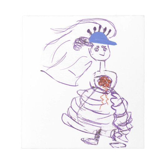 野球ファンの花嫁 ノートパッド (正面)