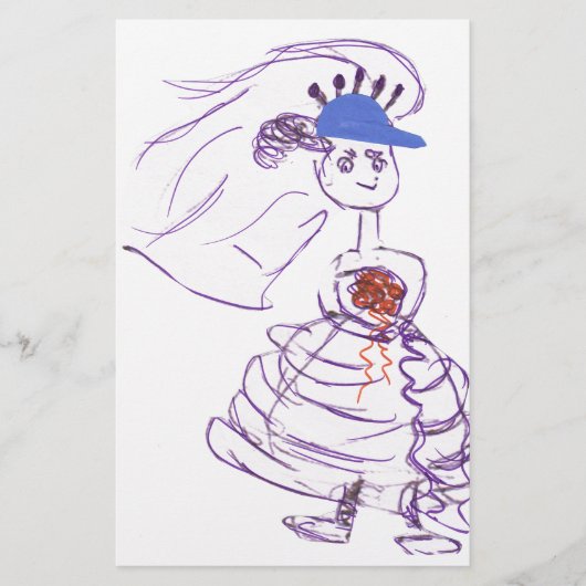 野球ファンの花嫁 便箋 (正面)