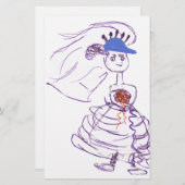 野球ファンの花嫁 便箋 (正面/裏面)