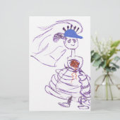 野球ファンの花嫁 便箋 (スタンド正面)