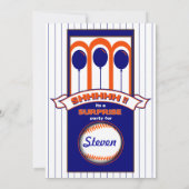 野球ファンの驚きのパーティの招待状 招待状 (裏面)