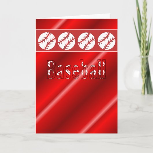 野球ファンカ赤と白ード カード (正面)