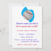 野球ファンタスティック_スポーツをテーマにした誕生日パーティー 招待状 (裏面)