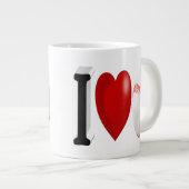 野球ファンハーフ文字ジャイアントコーヒーマグ ジャンボコーヒーマグカップ (正面右)