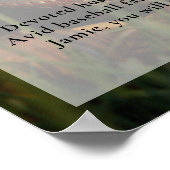 野球ファンプレイヤーライフお祝い写真葬儀 ポスター (角)