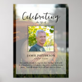 野球ファンプレイヤーライフお祝い写真葬儀 ポスター (正面)