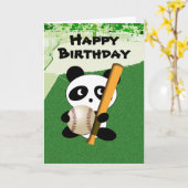 野球ファン用誕生日 カード (黄色い花)