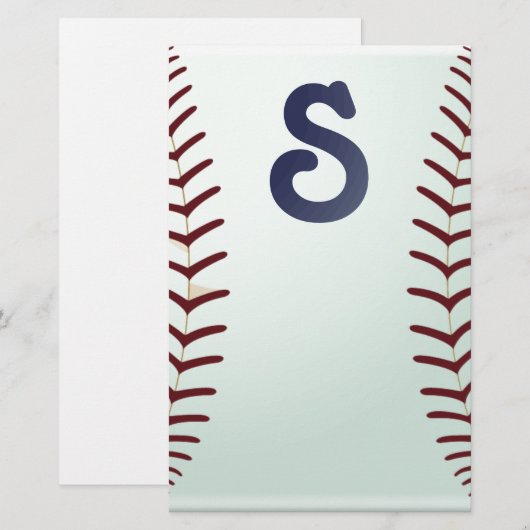 野球ファン 便箋 (正面/裏面)