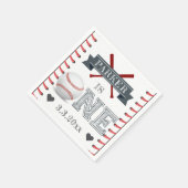 野球ファースト誕生日 パーソナライズされた スタンダードカクテルナプキン (角)