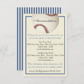 野球フィールドパス結婚の情報カード エンクロージャーカード (正面/裏面)