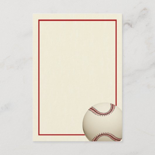 野球フィールドパス結婚の情報カード エンクロージャーカード (裏面)