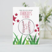 野球フィールド誕生日スターズエイジ誕生日 招待状 (スタンド正面)