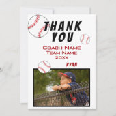 野球フォトサンキューコーチカード サンキューカード (正面)