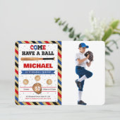 野球フォト招待状 招待状 (スタンド正面)