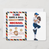 野球フォト招待状 招待状 (正面)