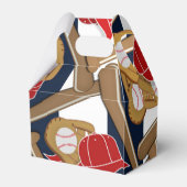 野球ブルーストライプのバースデーパーティーお願いボックス フェイバーボックス (裏面サイド)