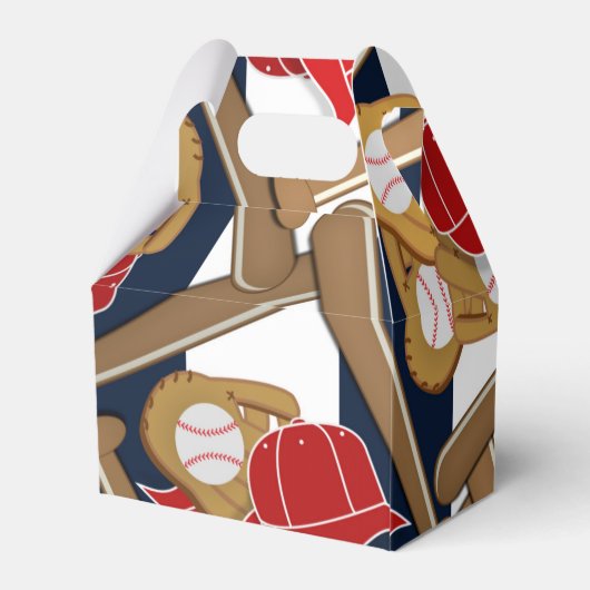 野球ブルーストライプのバースデーパーティーお願いボックス フェイバーボックス (裏面サイド)