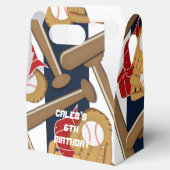 野球ブルーストライプのバースデーパーティーお願いボックス フェイバーボックス (オープン)