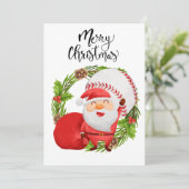 野球プレイヤーのためのサンタクロースのクリスマスカード シーズンカード (スタンド正面)