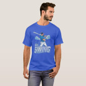 野球プレーオフチャンピオンシップの熱気 Tシャツ (正面フル)