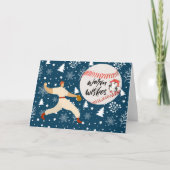 野球プレーヤーとボールと一緒に楽しいクリスマス カード (正面)