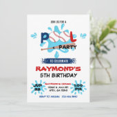 野球プールパーティの誕生日 招待状 (スタンド正面)