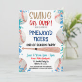 野球プールパーティーの招待状 招待状 (スタンド正面)