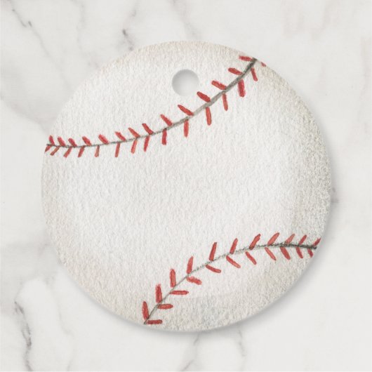 野球ベイビーシャワーありがとうラベル フェイバータグ (裏面)