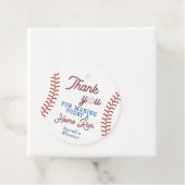 野球ベイビーシャワーありがとうラベル フェイバータグ (インサイチュ)